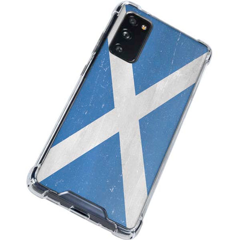 Scotland Flag Distressed Galaxy S20 FE Clear Case